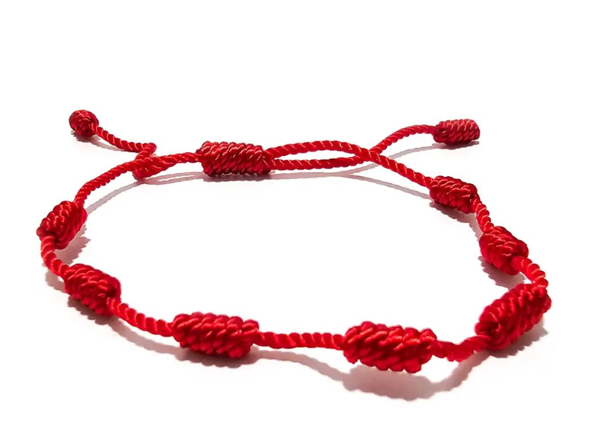 Pulseira 7 Nós Vermelha